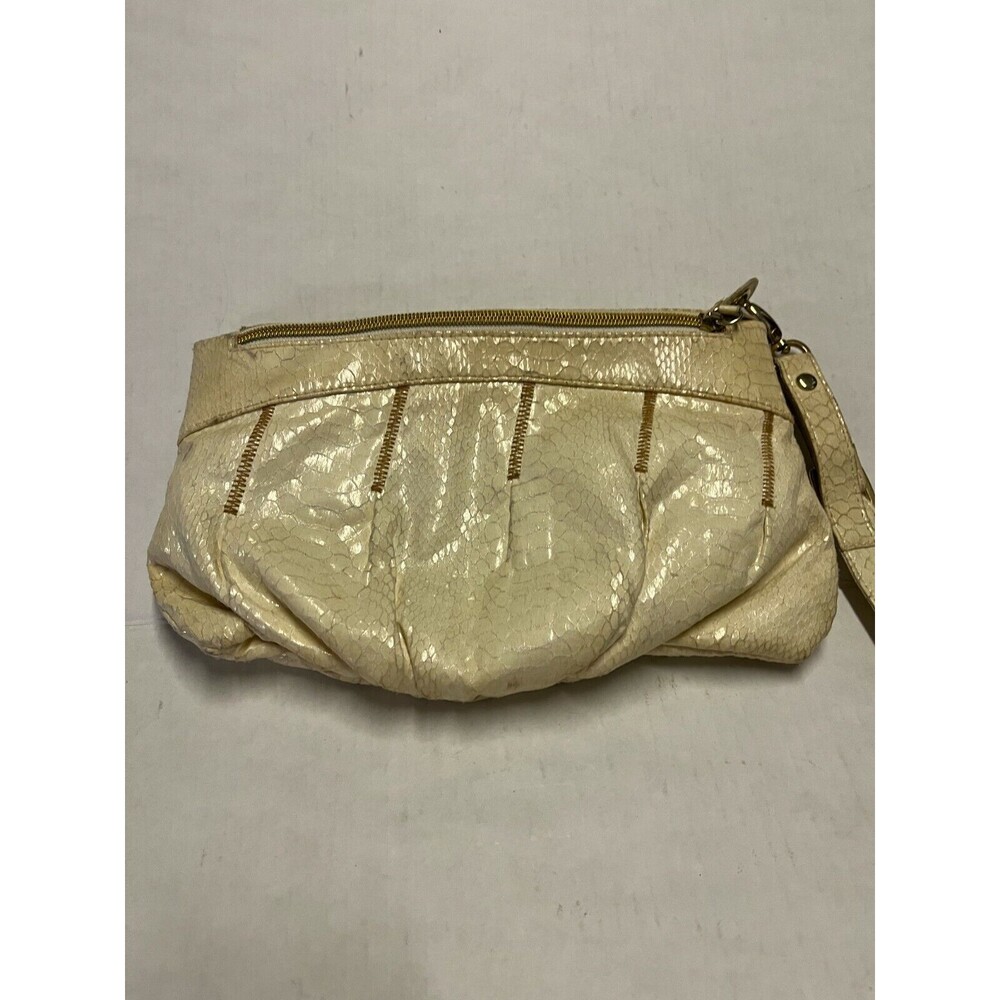 Steve Madden Women's Clutch Ivory Faux Snake Skin